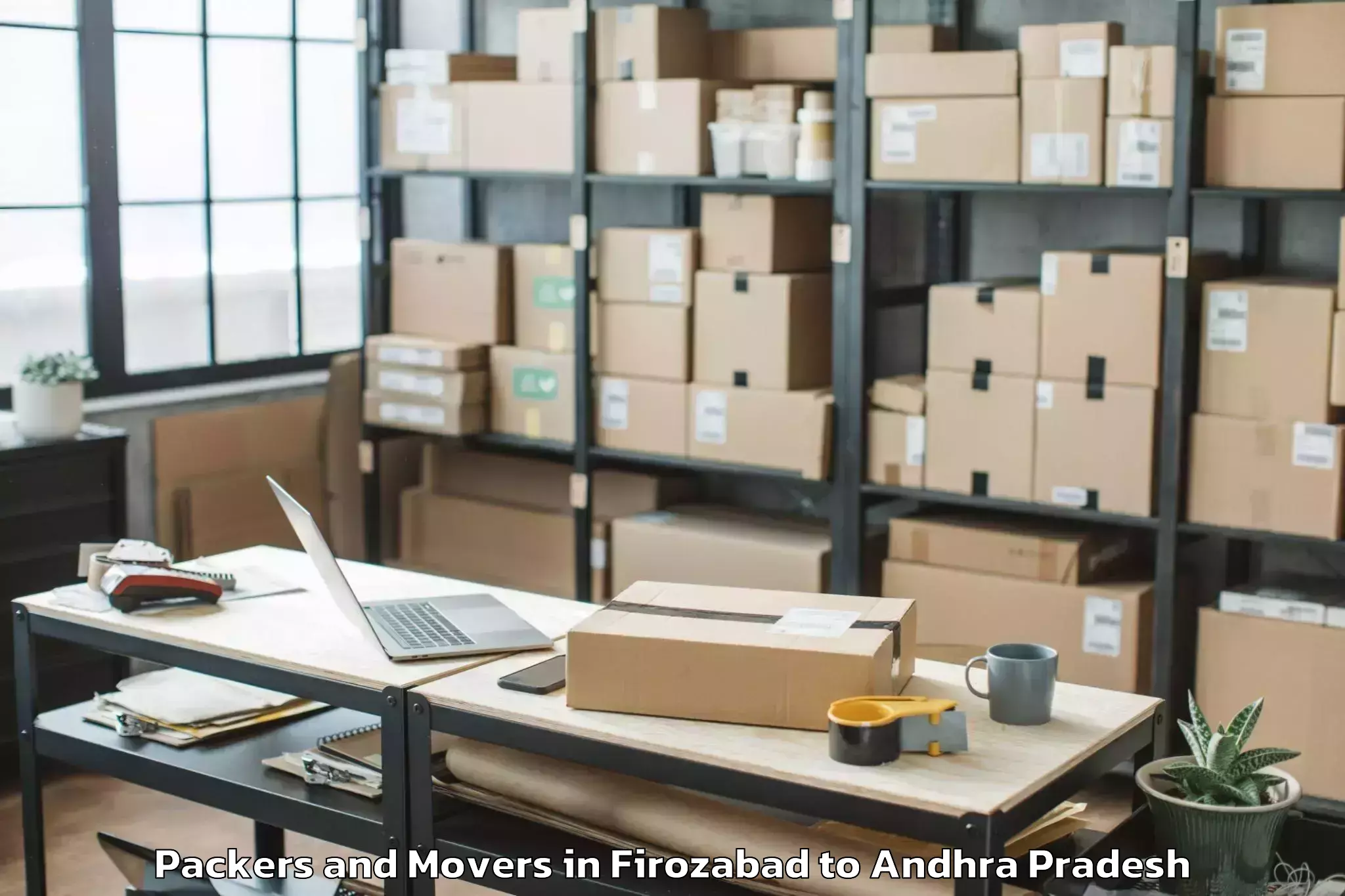 Professional Firozabad to Gollaprollu Packers And Movers